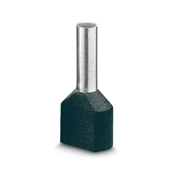 LAPP dvojitá káblová koncovka, 0,75 mm², 8 mm, čiastočne izolovaná, sivá, 500 ks 61802000
