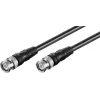 Wentronic Goobay BNC prepojovací kábel, čierny, 2 m - BNC konektor samec na BNC konektor samec (50086)