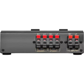 Wentronic Goobay prepínač reproduktorov, čierny - prepája až 2 páry reproduktorov (60928)