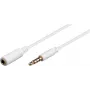 Wentronic Goobay 3,5 mm predlžovací kábel s jack konektorom, biely, 0,5 m, TRRS 4-pin, konektor samec na konektor samica 62359