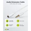 Wentronic Goobay 3,5 mm predlžovací kábel s jack konektorom, biely, 0,5 m, TRRS 4-pin, konektor samec na konektor samica 62359