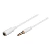 Wentronic Goobay 3,5 mm predlžovací kábel s jack konektorom, biely, 0,5 m, TRRS 4-pin, konektor samec na konektor samica 62359