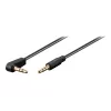 Wentronic Goobay 3,5 mm stereo jack kábel, 1 m, čierny, rovný na 90° zahnutý, konektor samec na konektor samec 67783
