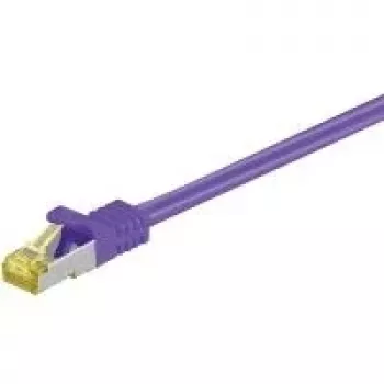 Wentronic Cat.7 S/FTP sieťový patch kábel, RJ45 na RJ45, 0,25 m, pozlátené kontakty, 10 Gbps, 600 MHz 91573
