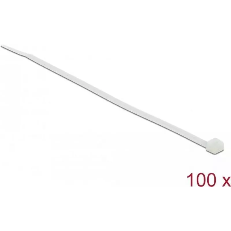 Delock káblová spona priehľadná D 200 x Š 3,6 mm 100 ks (18606)