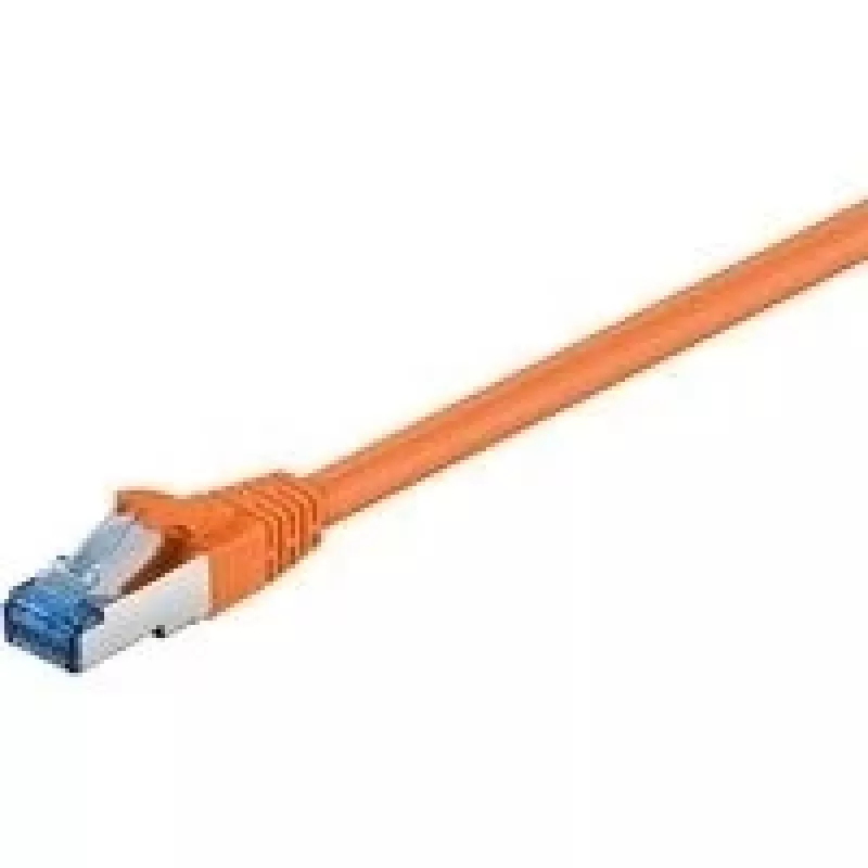 Wentronic Goobay CAT 6a S/FTP patch kábel, RJ45, 5 m, oranžová, LSZH, meď 93818