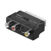Wentronic AVK 196 SCART na 3x RCA + S-Video adaptér, konektor samec na konektor samica, čierny 50123