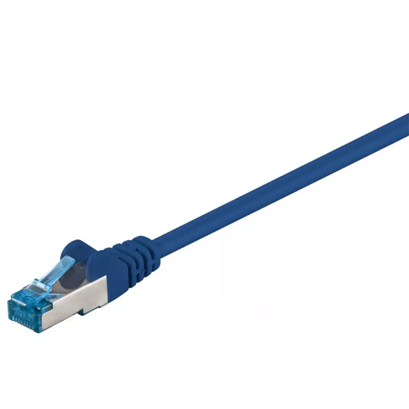 Wentronic 94131 Cat6a S/FTP sieťový patch kábel, RJ-45 konektor samec na RJ-45 konektor samec, pozlátené kontakty, 10 Gbps, 500 MHz