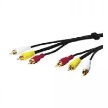 Wentronic AVK 201-500 5,0m 3 x RCA konektor samec na 3 x RCA konektor samec audio/video kábel čierny 50140