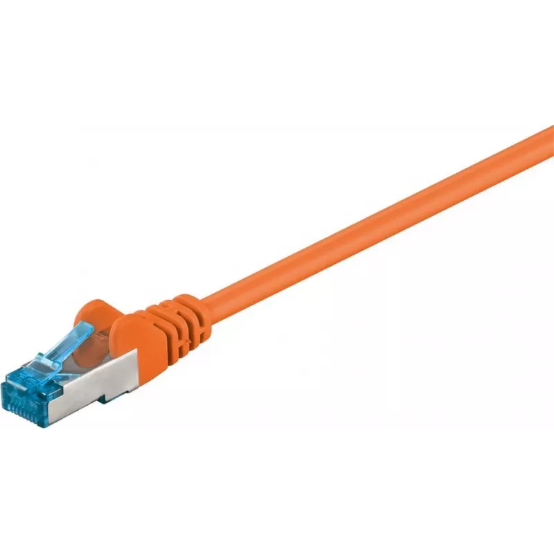 Wentronic 95605 prepojovací kábel CAT6a, RJ45 samec–samec, 1,5 m, oranžový