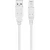 Wentronic 96186 USB 2.0 kábel, USB-A konektor samec na USB-B konektor samec, 1,8 m, biely