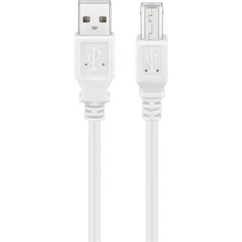Wentronic 96186 USB 2.0 kábel, USB-A konektor samec na USB-B konektor samec, 1,8 m, biely