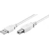 Wentronic 96186 USB 2.0 kábel, USB-A konektor samec na USB-B konektor samec, 1,8 m, biely