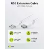 Wentronic USB 2.0 A konektor samec na konektor samica predlžovací kábel 5m biely 96288