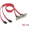 Delock slotový kryt interný 2x SATA na 2x eSATA externý (65116)