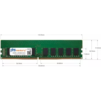 PHS-memory 16GB DDR4 ECC UDIMM 3200MHz PC4-25600E pre Gigabyte B550M DS3H R2 SP580460