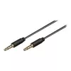 Wentronic Goobay 3,5 mm jack prepojovací kábel, čierny, 2 m - 3,5 mm jack samec (4-pin, stereo) na 3,5 mm jack samec (4-pin, stereo) (63830)