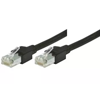 Tecline S/UTP Cat5e patch kábel, 0,3 m, RJ-45 konektor samec na samec, čierny 719003S