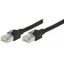 Tecline S/UTP Cat5e patch kábel, 0,3 m, RJ-45 konektor samec na samec, čierny 719003S
