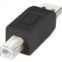 Renkforce USB 2.0 adaptér A samec na B samec, pozlátené kontakty, čierny