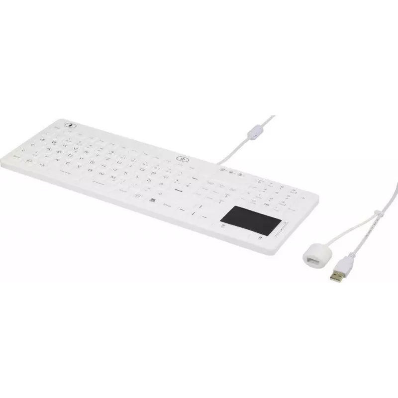 Renkforce iM-IKB110-WH USB klávesnica QWERTZ nemecké rozloženie čierno-biela
