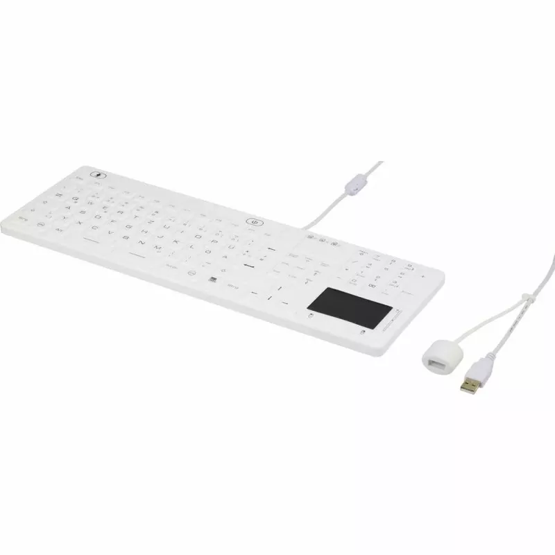 Renkforce iM-IKB110-WH USB klávesnica QWERTZ nemecké rozloženie čierno-biela