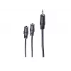 shiverpeaks BASIC-S audio Y adaptér kábel, 3,5mm stereo konektor samec na 2x 3,5mm stereo konektor samica, 0,2m, čierny BS30761