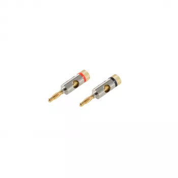 SHIVERPEAKS BASIC-S sada banánových konektorov, 2-dielna červená/čierna, pozlátený kov, 4 mm BS56210-SET