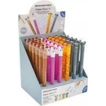 FABER-CASTELL EBERHARD FABER Animal Erase it! gélové pero display, 36 pier, modrý atrament, 0,7 mm, vymazateľné, doplňateľné 560109