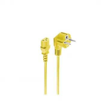 shiverpeaks BASIC-S Schuko na IEC C13 napájací kábel, 1,8 m, žltý BS09-05182