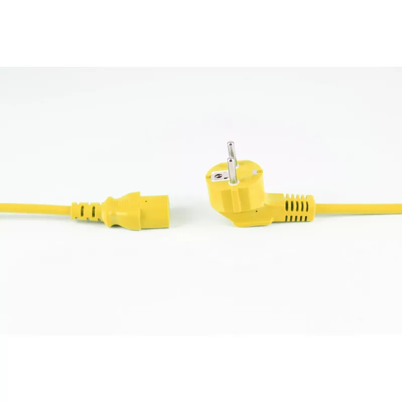 shiverpeaks BASIC-S Schuko na IEC C13 napájací kábel, 1,8 m, žltý BS09-05182