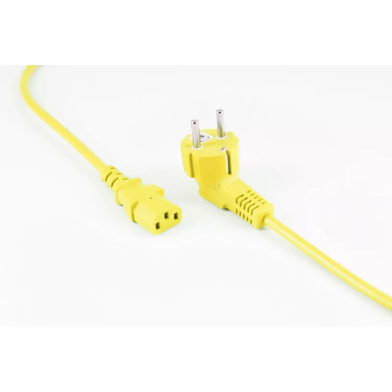 shiverpeaks BASIC-S Schuko na IEC C13 napájací kábel, 1,8 m, žltý BS09-05182