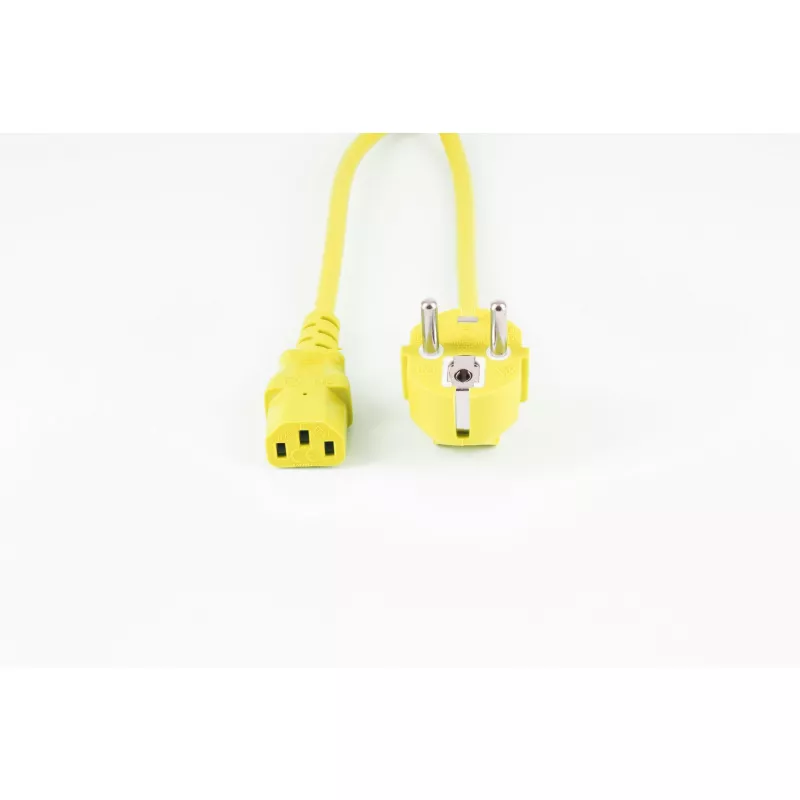 shiverpeaks BASIC-S Schuko na IEC C13 napájací kábel, 1,8 m, žltý BS09-05182