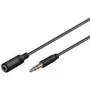 Wentronic Goobay 3,5mm predlžovací kábel jack, čierny, 1 m - 3,5mm konektor samec na 3,5mm konektor samica, stereo (97113)