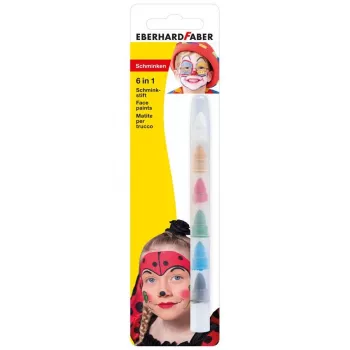 Líčiaca tyčinka FABER-CASTELL EBERHARD FABER 6-v-1, 1 tyčinka – 6 farieb, ideálna na jemné kontúry a plošné motívy, vysoká krycia schopnosť (579030)