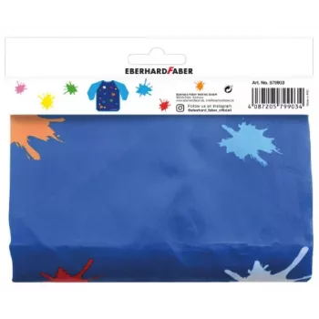 Faber-Castell EBERHARD FABER EFA Color detská zástera na maľovanie, modrá, dlhé rukávy, univerzálna veľkosť, 4-9 rokov, blister 579903