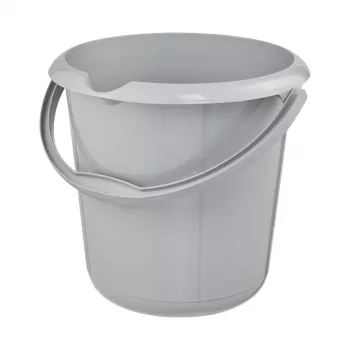 keeeper mika eco okrúhly vedro na čistenie, 10 litrov, kamenno sivá, 100% recyklovaný plast, ergonomická rukoväť 1171015000000