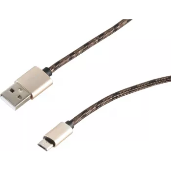 SHIVERPEAKS S-Conn USB 2.0 kábel, USB-A na Micro-USB B, 0,9 m, hnedý 14-50079