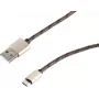 SHIVERPEAKS S-Conn USB 2.0 kábel, USB-A na Micro-USB B, 0,9 m, hnedý 14-50079