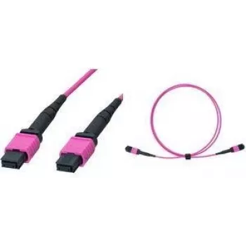 LogiLink FM7LC05 MPO patch kábel, 12 vlákien, multimode OM4 50/125 µm, MPO/PC B/B, typ B, 5 m
