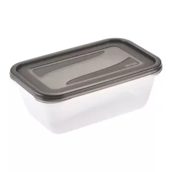 keeeper fredo fresh sada nádob na uchovávanie potravín, 2 x 3,3 l, obdĺžnikové, transparentné so sivými viečkami 3068082700000