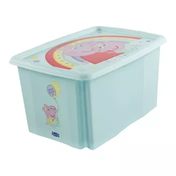 keeeper karolina Peppa Pig krabica na uchovávanie, 45 l, Aquamarin, s viečkom, stohovateľná 1223962433600