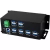 EXSYS EX-1112HMS 12-portový USB 3.2 Gen 1 priemyselný DIN lištový hub