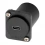 EXSYS D-typ USB-C konektor samica na samicu adaptér, USB 3.2 Gen 1, panelová montáž, čierny (EX-49158)