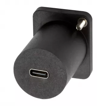 EXSYS D-typ USB-C konektor samica na samicu adaptér, USB 3.2 Gen 1, panelová montáž, čierny (EX-49158)