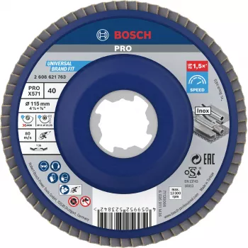 Bosch X-LOCK lamelový brúsny kotúč 115 mm G 60 na kov, uhlový, X571 Best for Metal 2608621763
