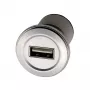 EXSYS EX-49191 montážny USB 2.0 adaptér, USB-A konektor samica na USB-A konektor samica, kovový