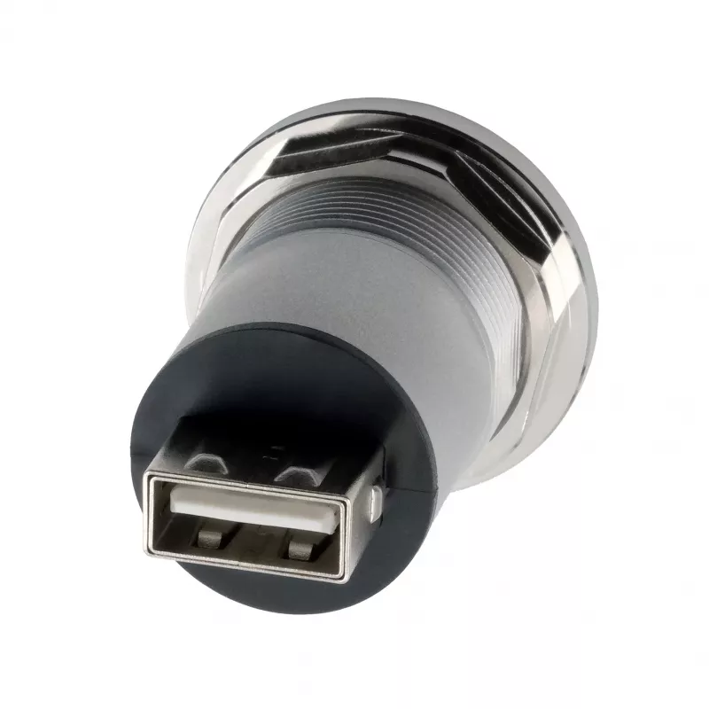 EXSYS EX-49191 montážny USB 2.0 adaptér, USB-A konektor samica na USB-A konektor samica, kovový
