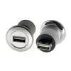EXSYS EX-49191 montážny USB 2.0 adaptér, USB-A konektor samica na USB-A konektor samica, kovový