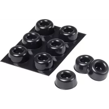 3M SJ 5009 MPBB samolepiace okrúhle nárazové nožičky, čierne, priemer 22,3 mm x výška 10,1 mm, 6 kusov